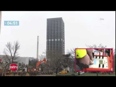 Demolácia budovy- Frankfurt