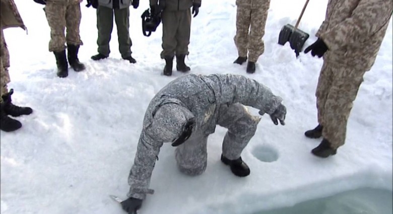 Testovanie ruského vojenského oblečenia v arktických podmienkach